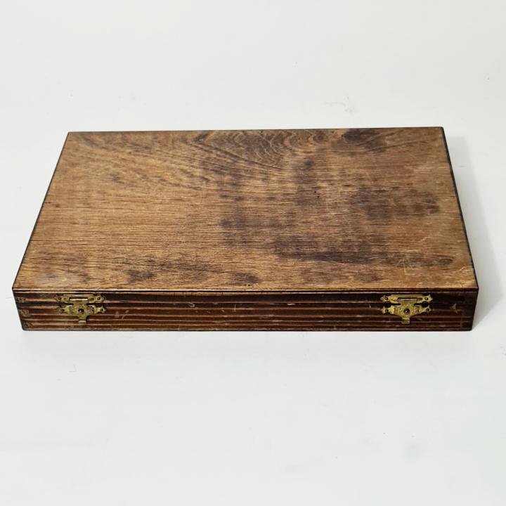 Period Wooden Slide Case - With Slides